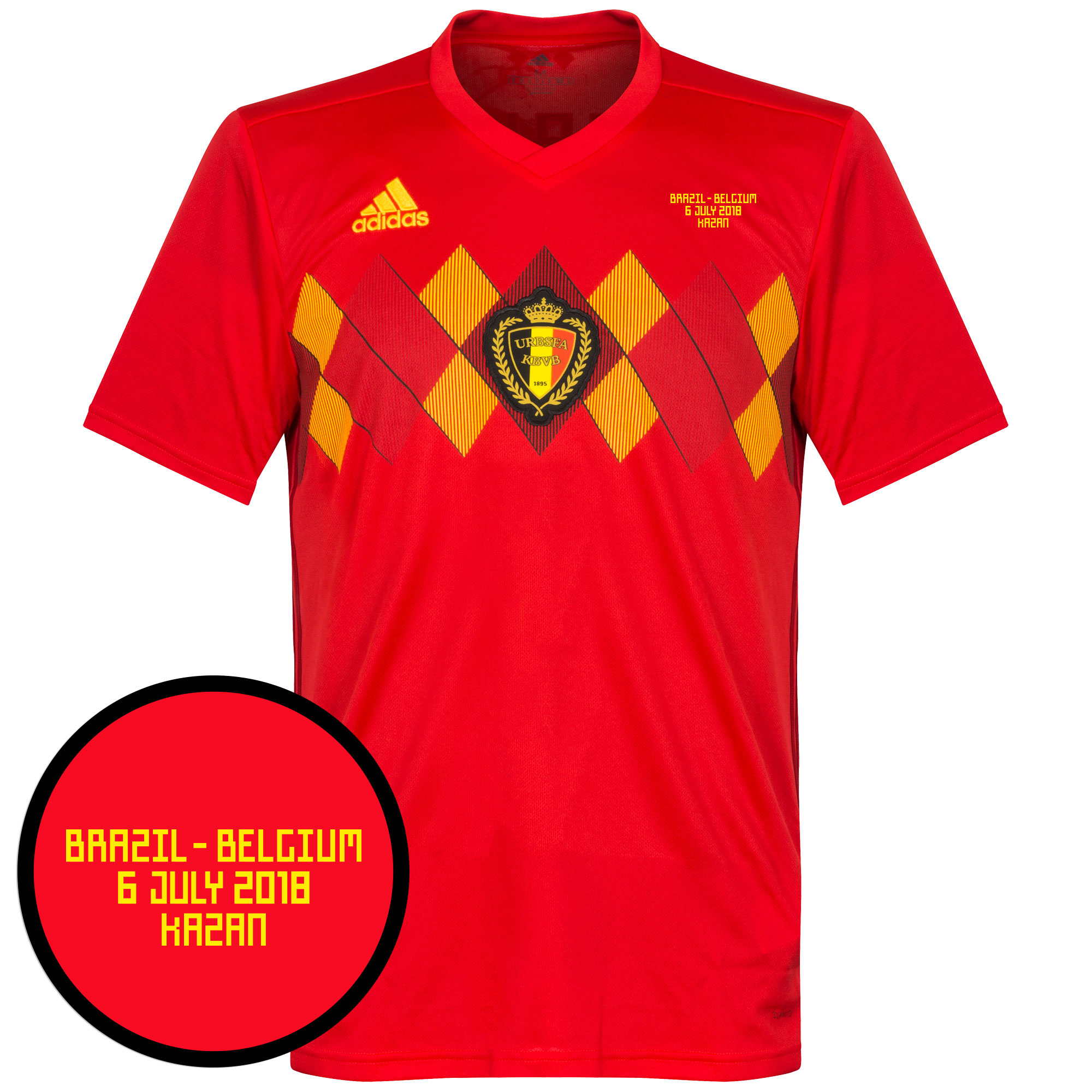 België Shirt Thuis 2018-2019 + Brazilië België WK 2018 Matchday Transfer