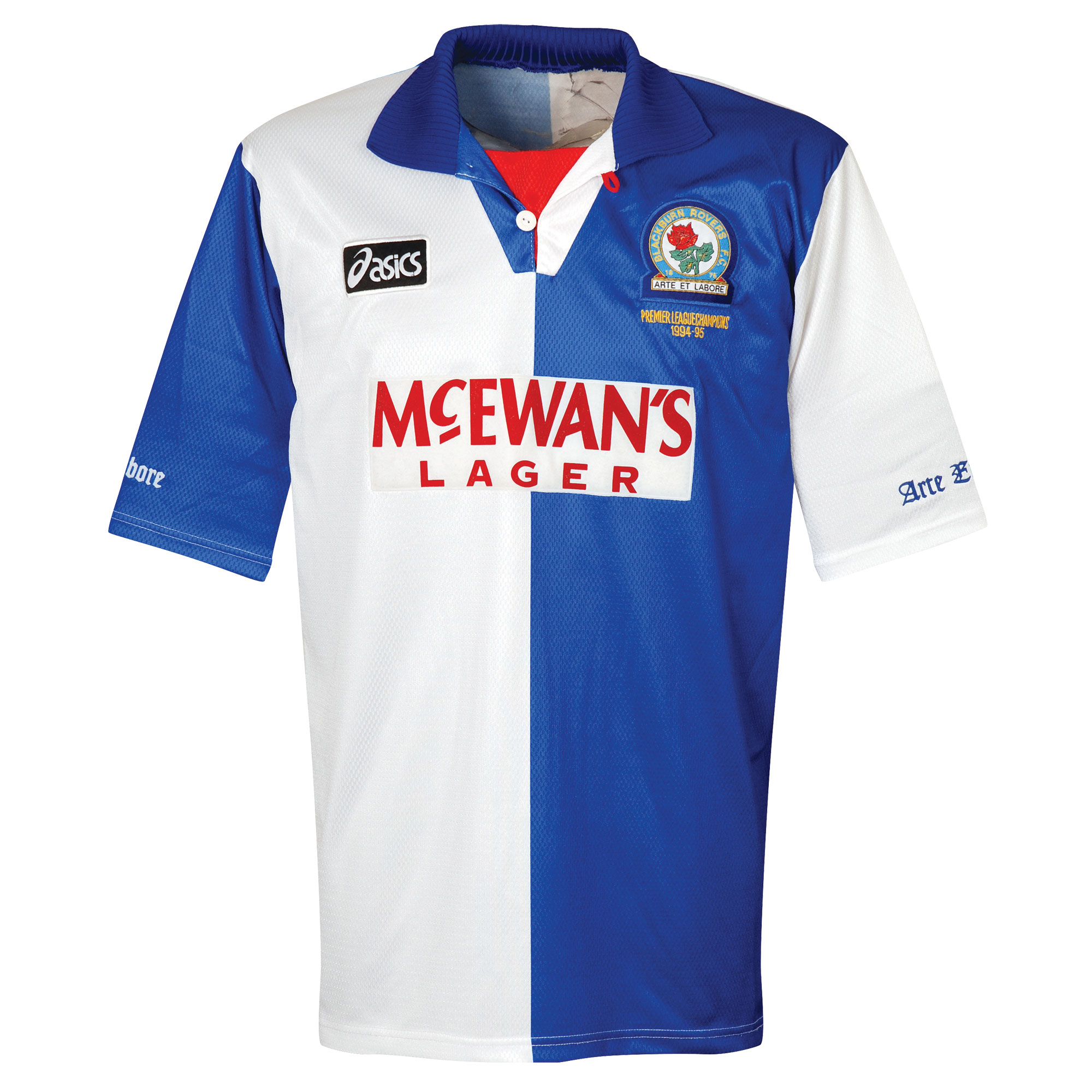 Asics Blackburn Rovers 1995-1996 Home Shirt - USED Condition (Good) - PREMIER LEAGUE CHAMPIONS Embroidery - Size M