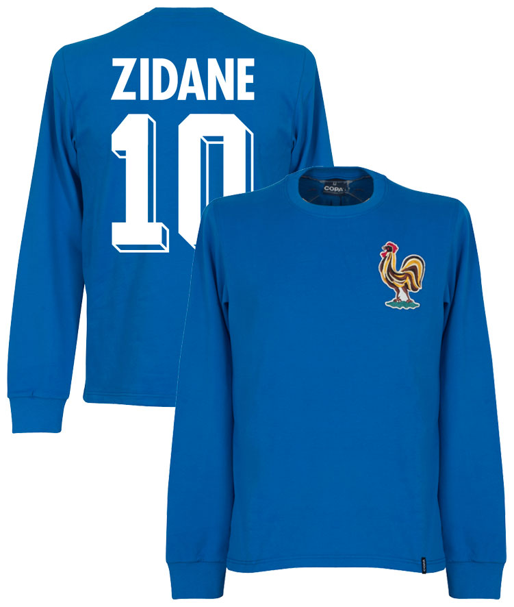 Frankrijk Retro Shirt 1970's + Zidane 10