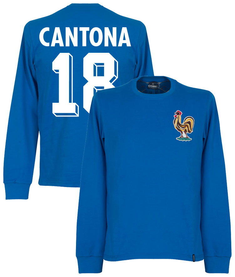 Frankrijk Retro Shirt 1970's + Cantona 18