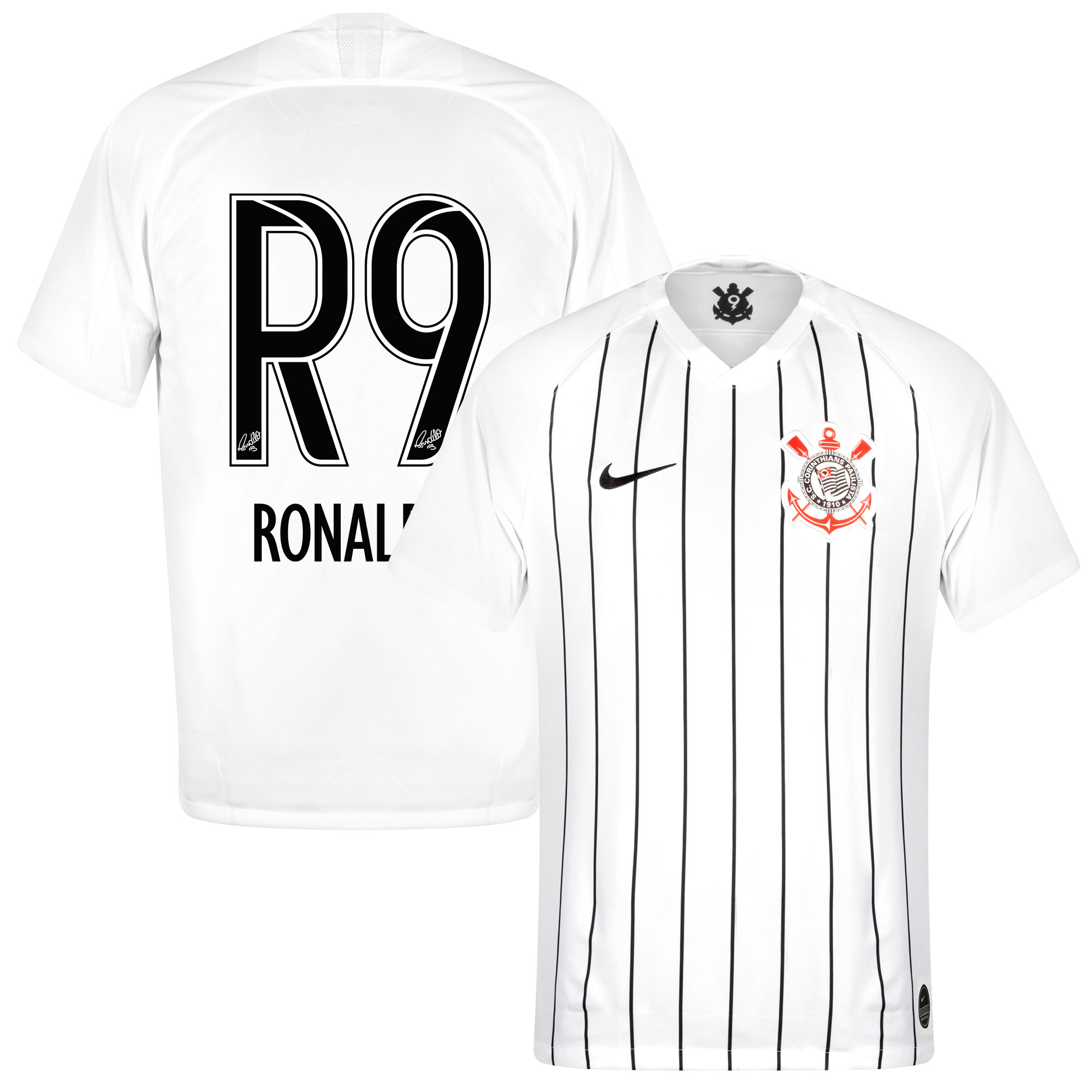 Corinthians Shirt Thuis 2019-2020 + Ronaldo R9 S