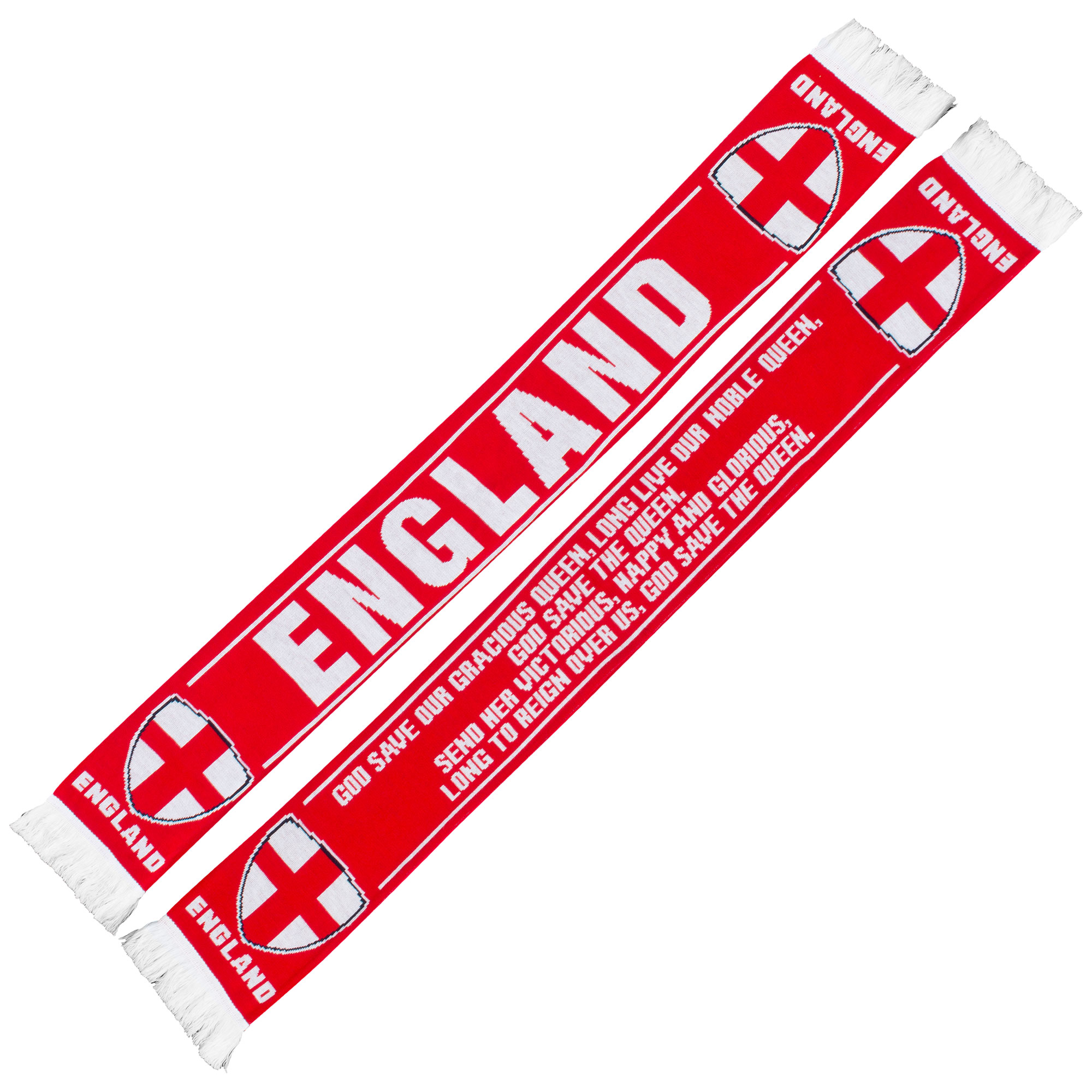 Club Licensed Engeland God Save The Queen Knitted Shawl Rood club licensed kopen in de aanbieding