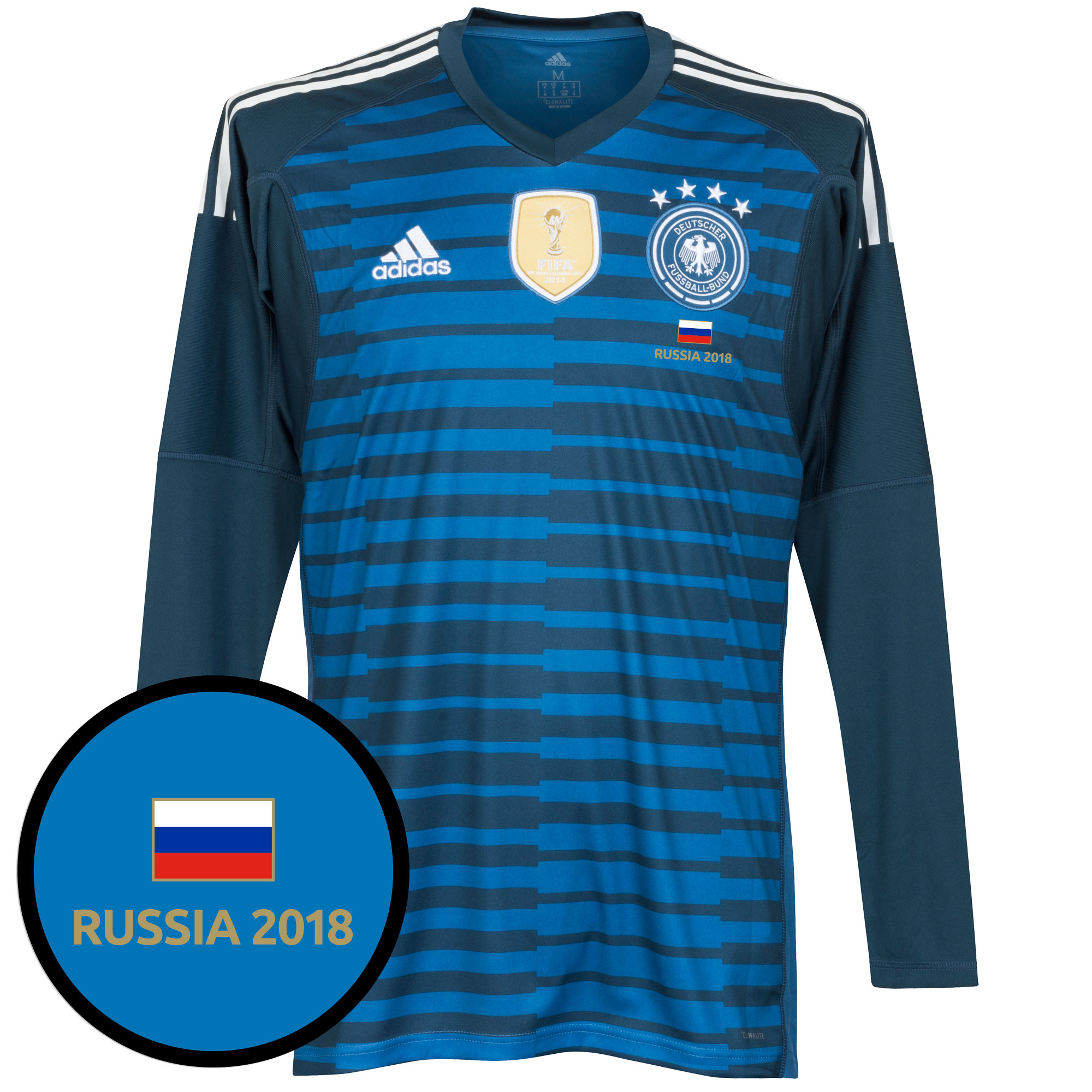 Germany World Cup Home GK Shirt 2018 inc FREE Russia 2018 Tournamant Transfer