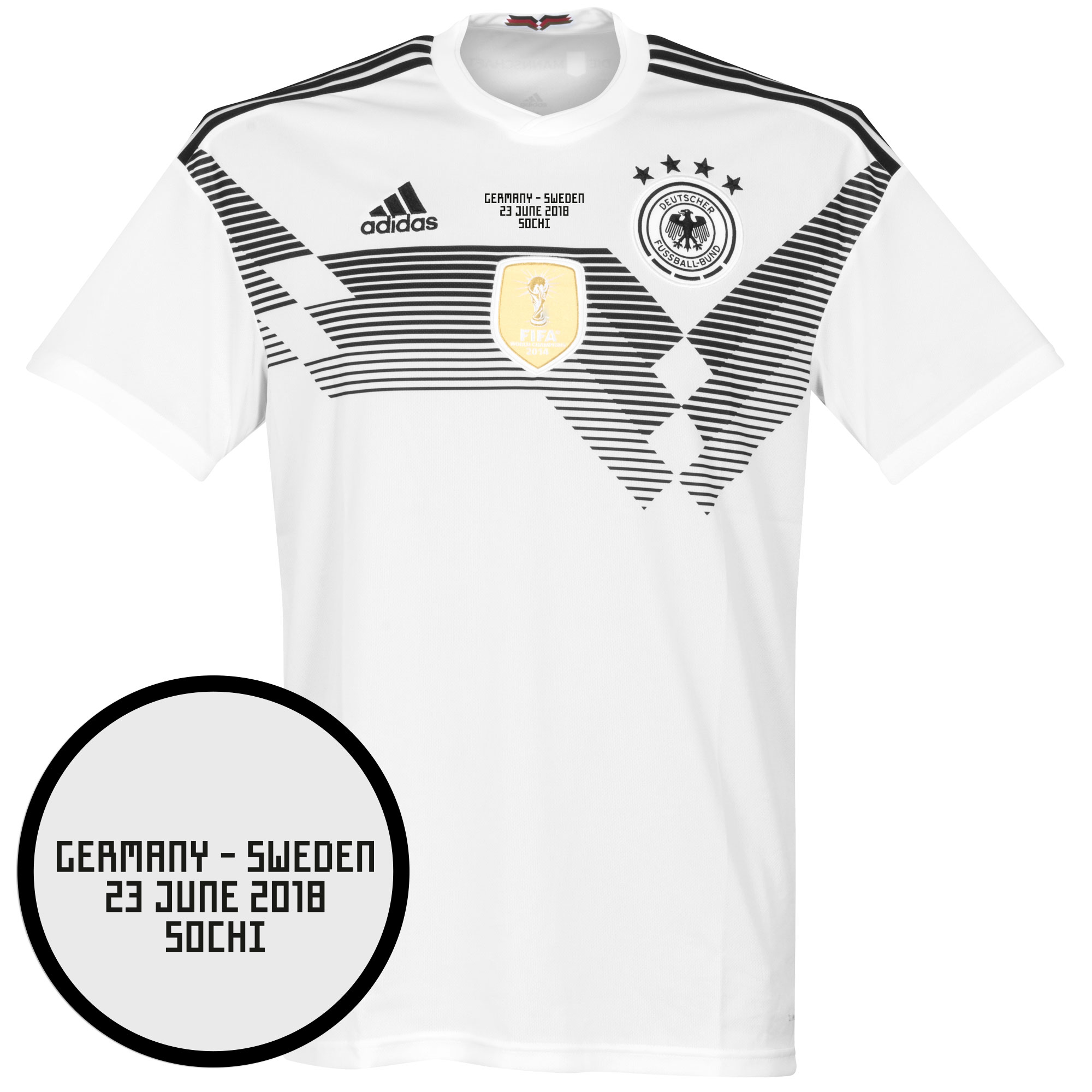 Duitsland Shirt Thuis 2018-2019 + Duitsland Zweden WK 2018 Matchday Transfer