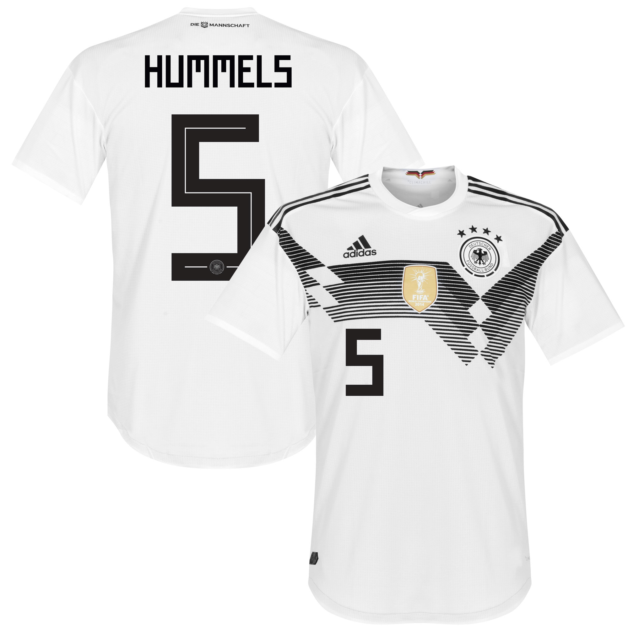 Duitsland Shirt Thuis 2018-2019 + Hummels 5 46