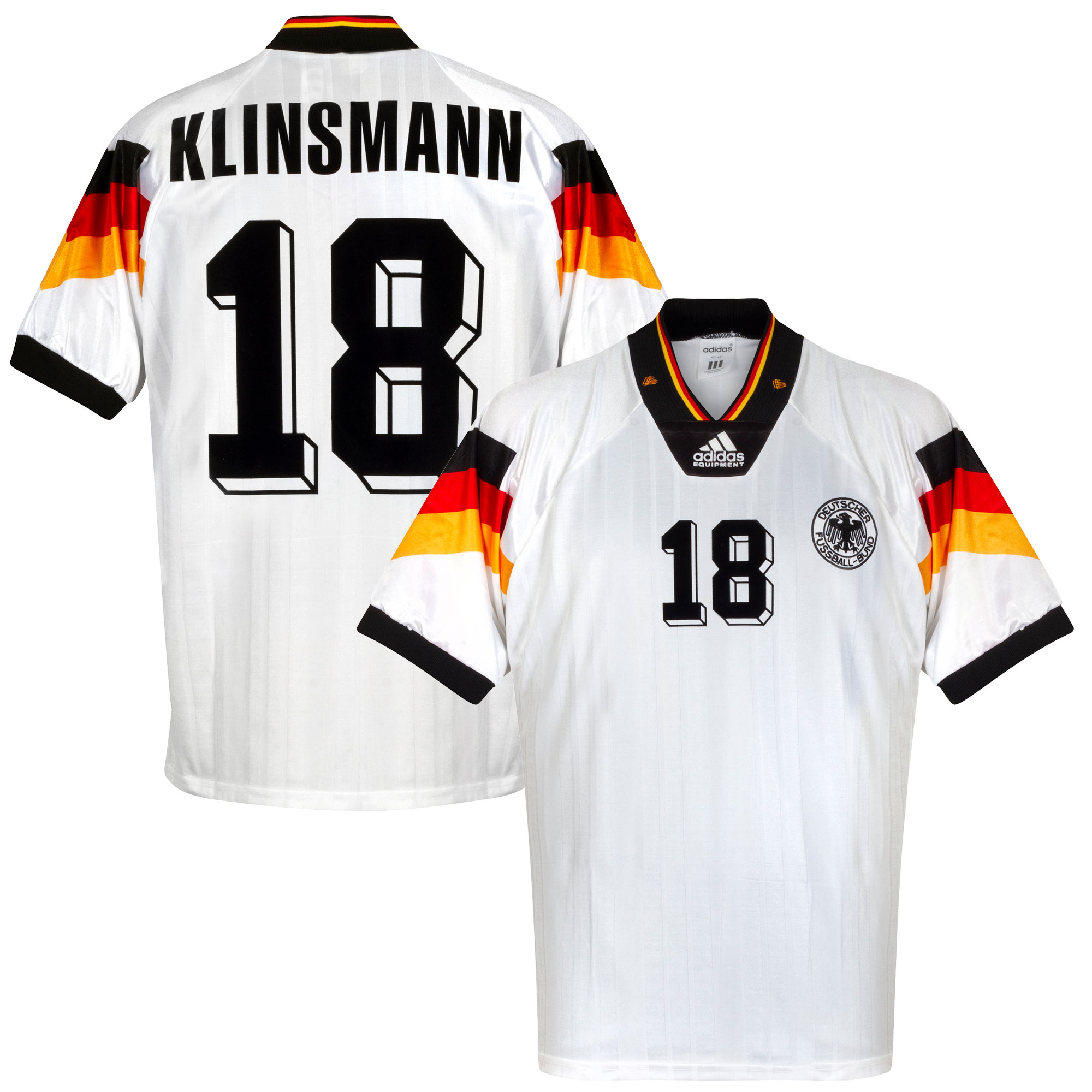 Duitsland Shirt Thuis 1992-1994 + Klinsmann 18 Maat L