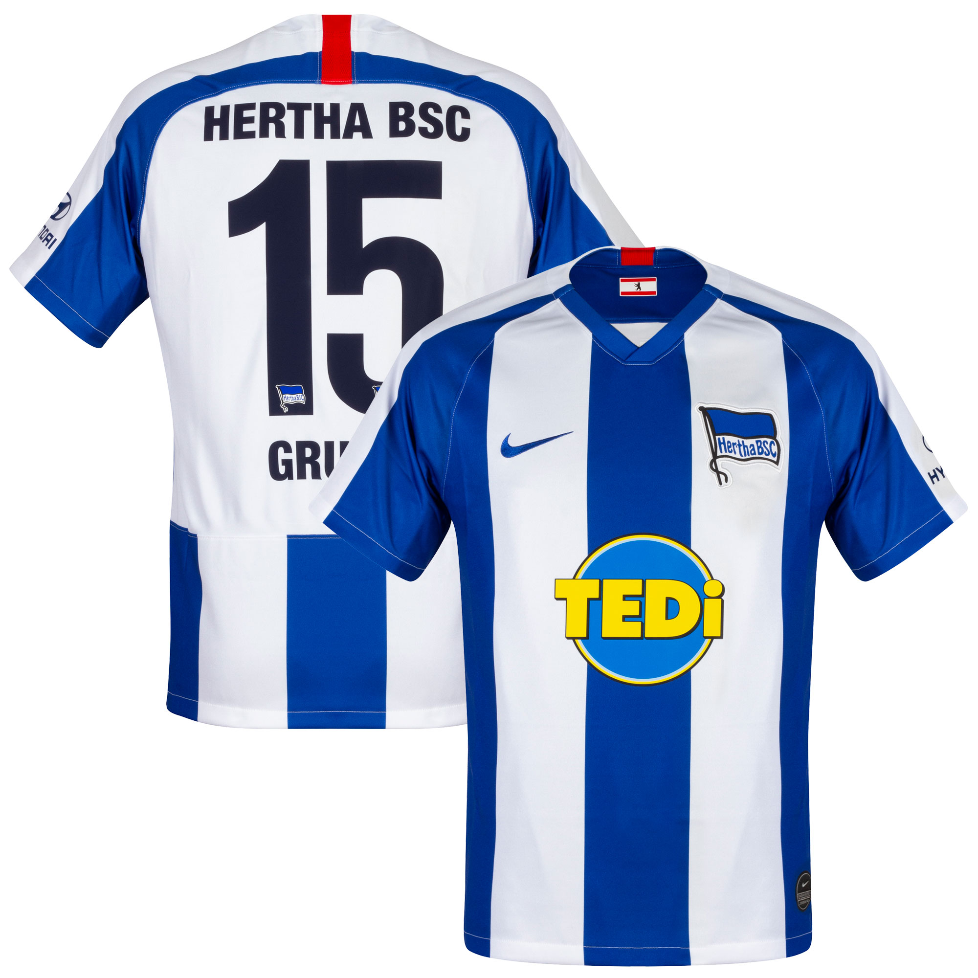 Hertha BSC Shirt Thuis 2019-2020 + Grujic 15 L
