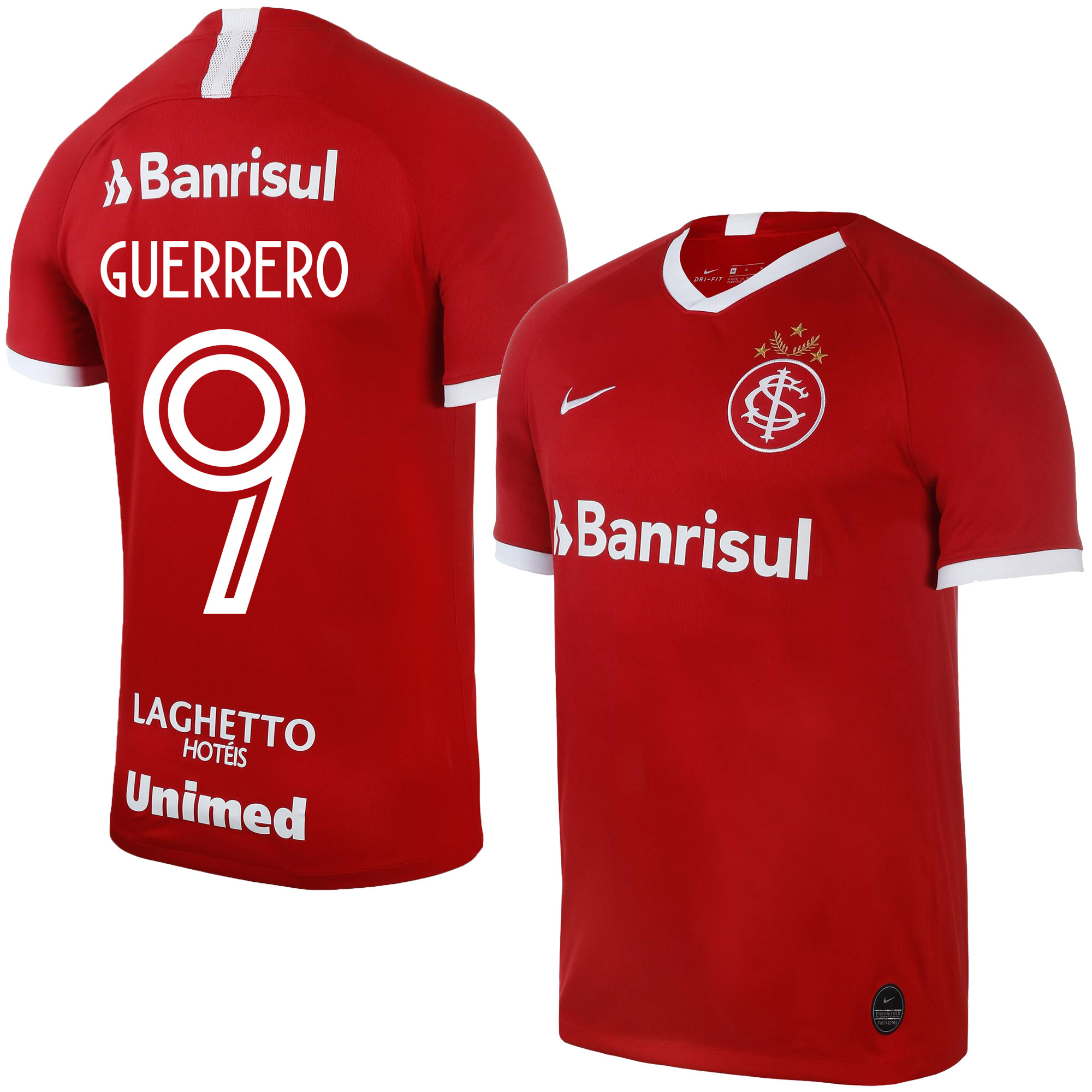 Internacional Shirt Thuis 2019-2020 + Guerrero 9 (Fan Style)