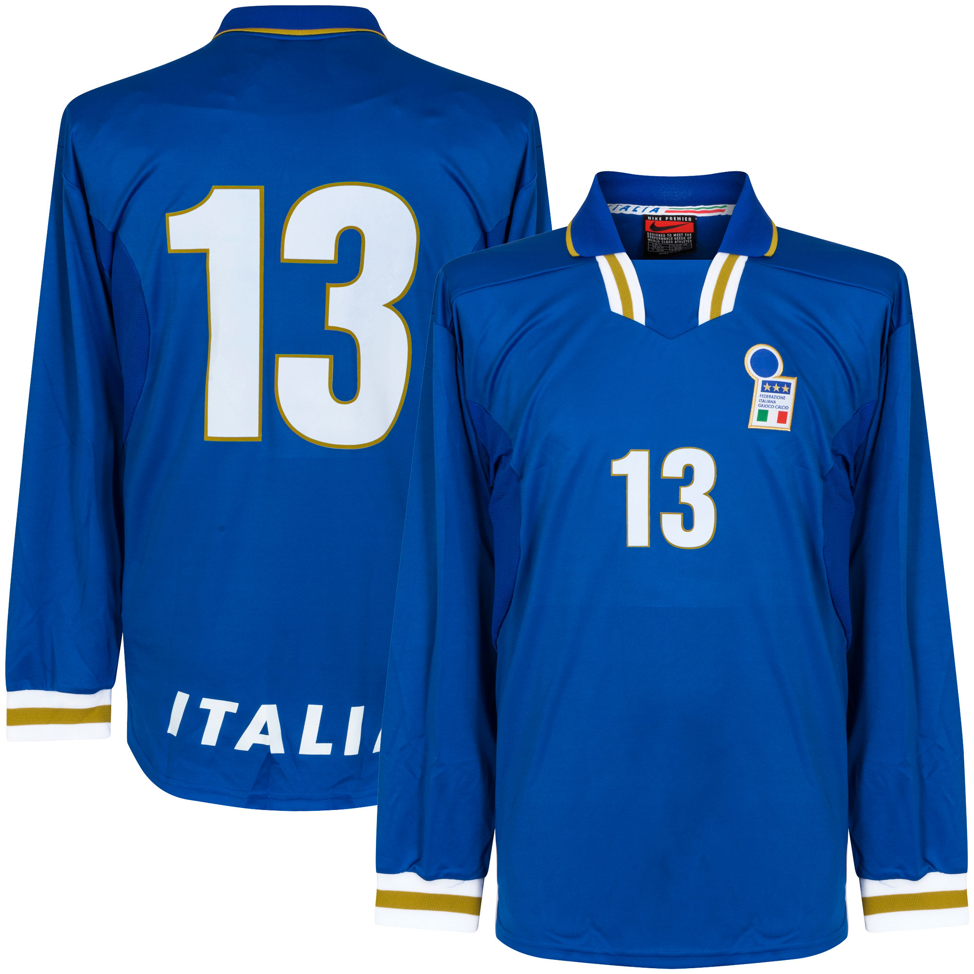 Italië Shirt Thuis 1996-1998 (Lange Mouwen) + 13 XL