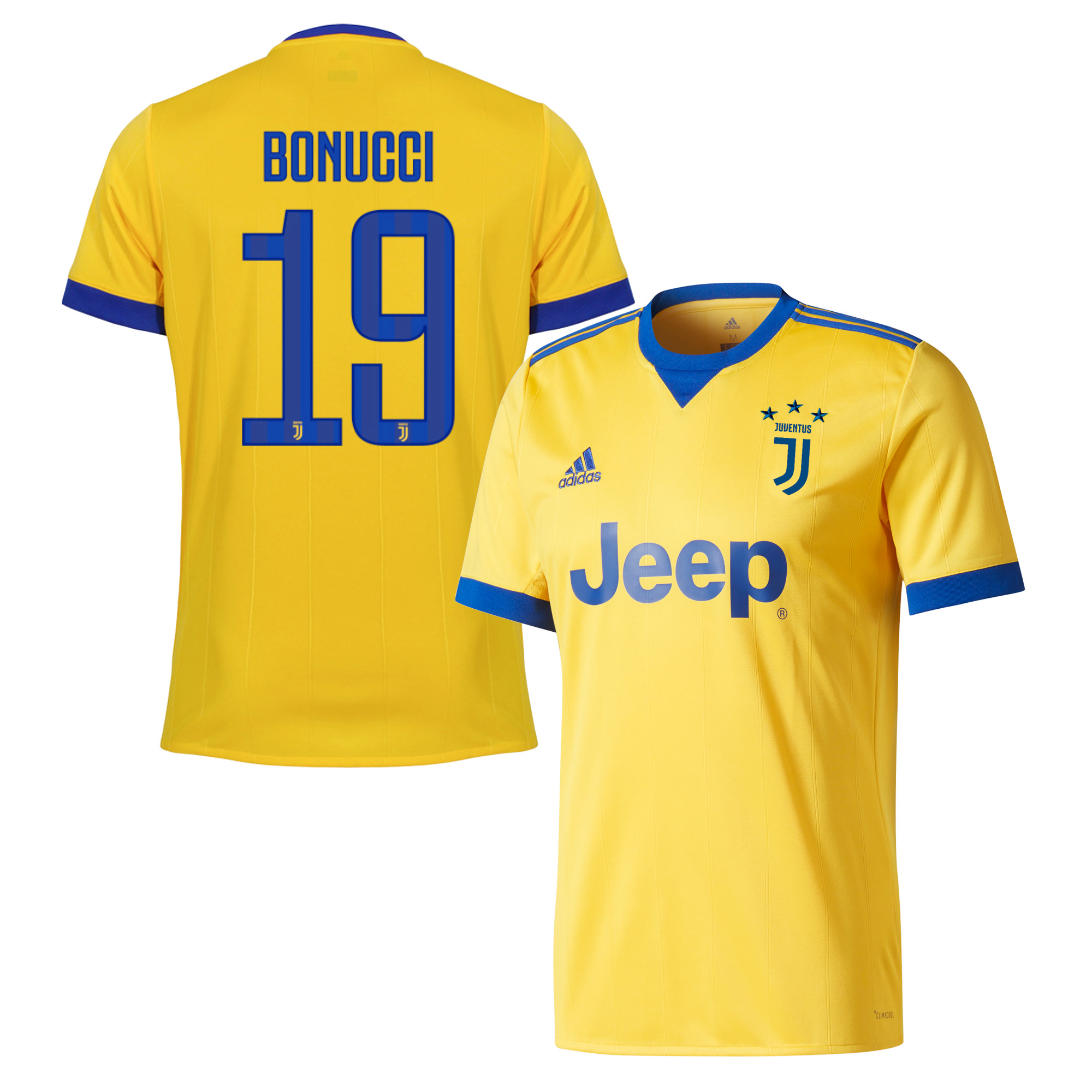 Juventus Shirt Uit 2017-2018 + Bonucci 19 62