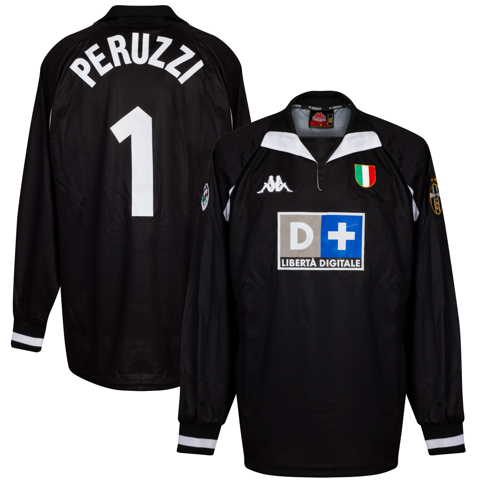 Juventus Keepersshirt 1998-1999 + Peruzzi 1 (Spelers Editie) Maat XL XL