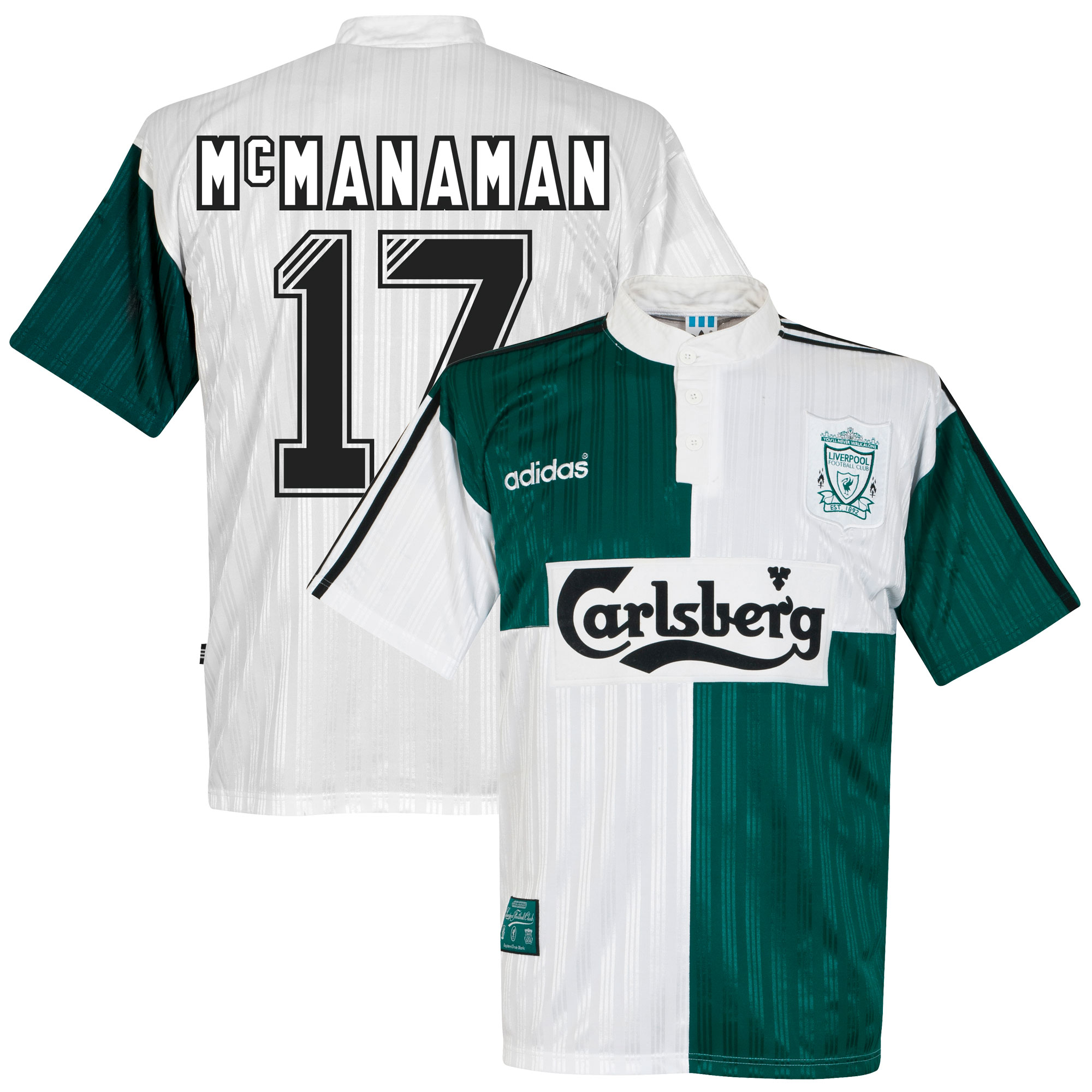 Liverpool Shirt Uit 1995-1996 + McManaman 17 Maat XL