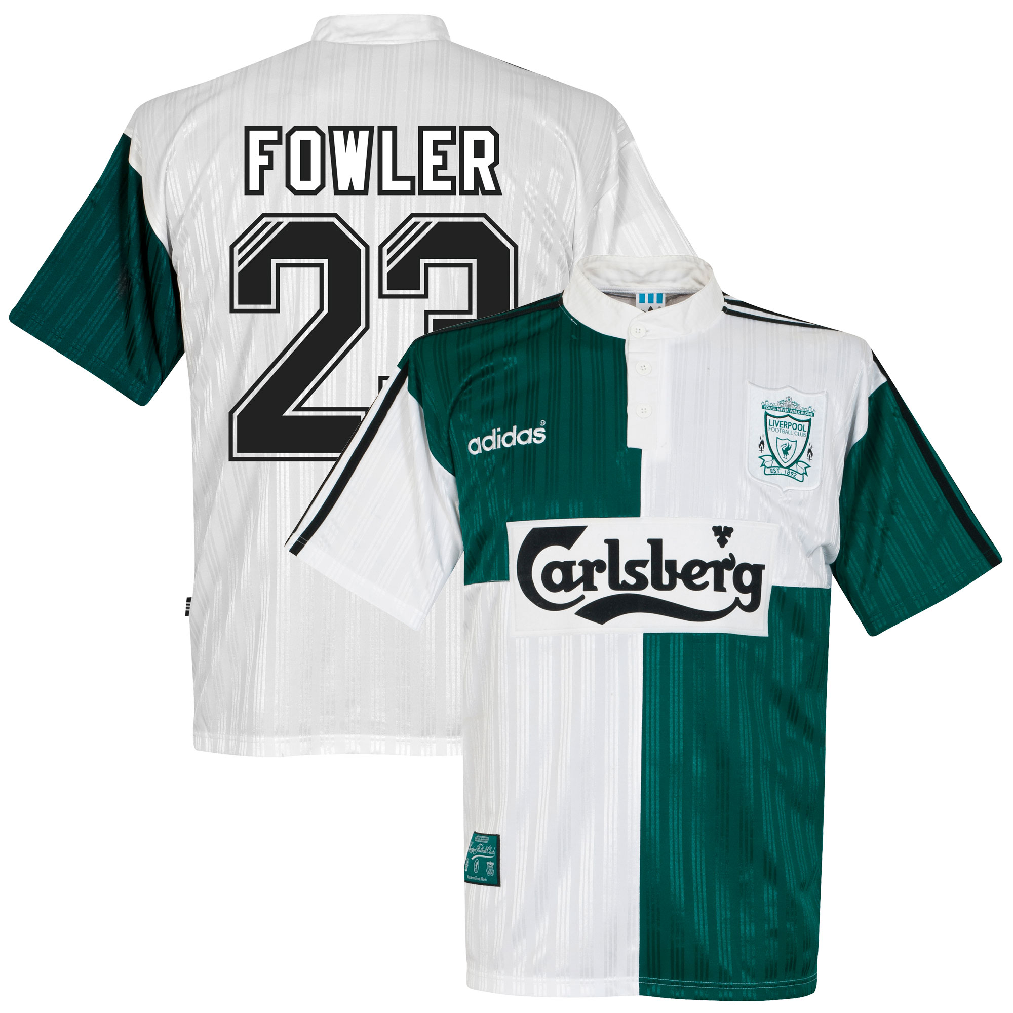Liverpool Shirt Uit 1995-1996 + Fowler 23 Maat XL