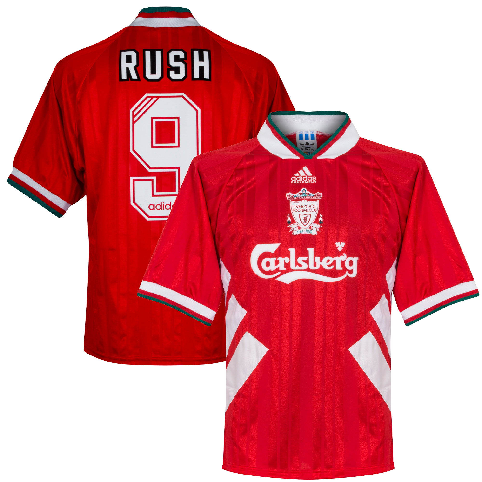 adidas Liverpool Shirt Thuis 1993-1995 + Rush 9 Maat XL