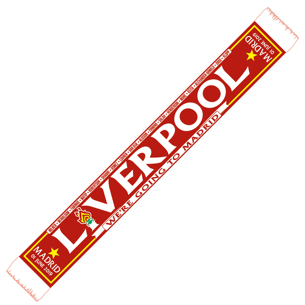 Club Licensed Liverpool We Are Going To Madrid Shawl club licensed kopen in de aanbieding