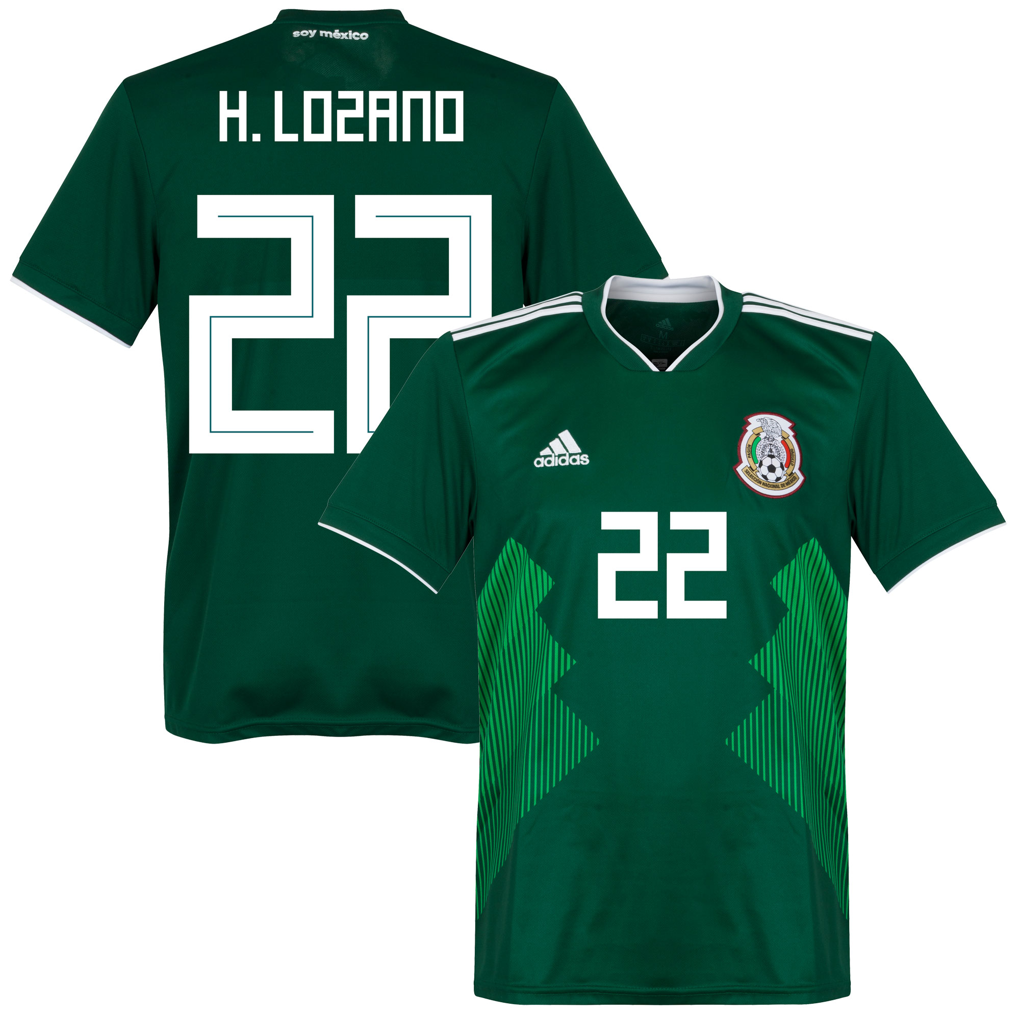 Mexico Shirt Thuis 2018-2019 + H. Lozano 22