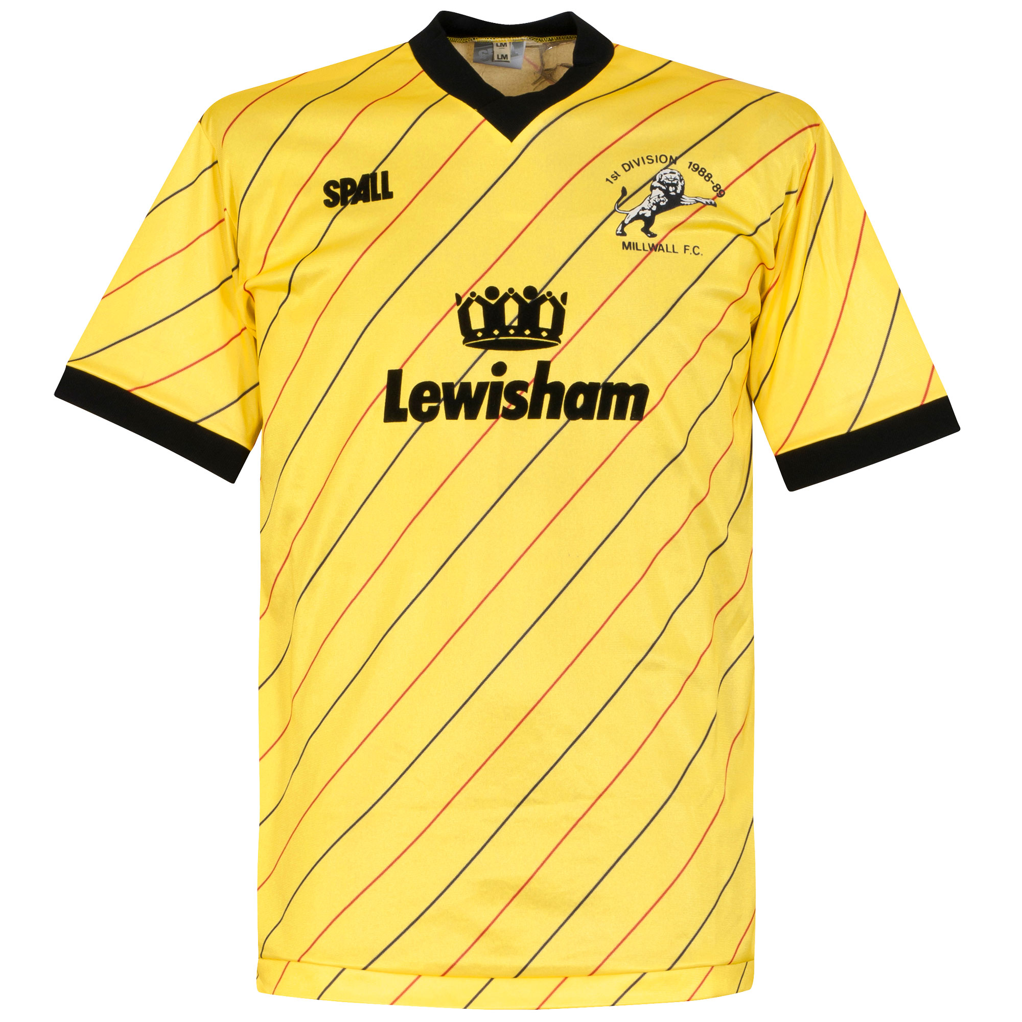 Millwall Away football shirt 1988 - 1989. Sponsored by Lewisham