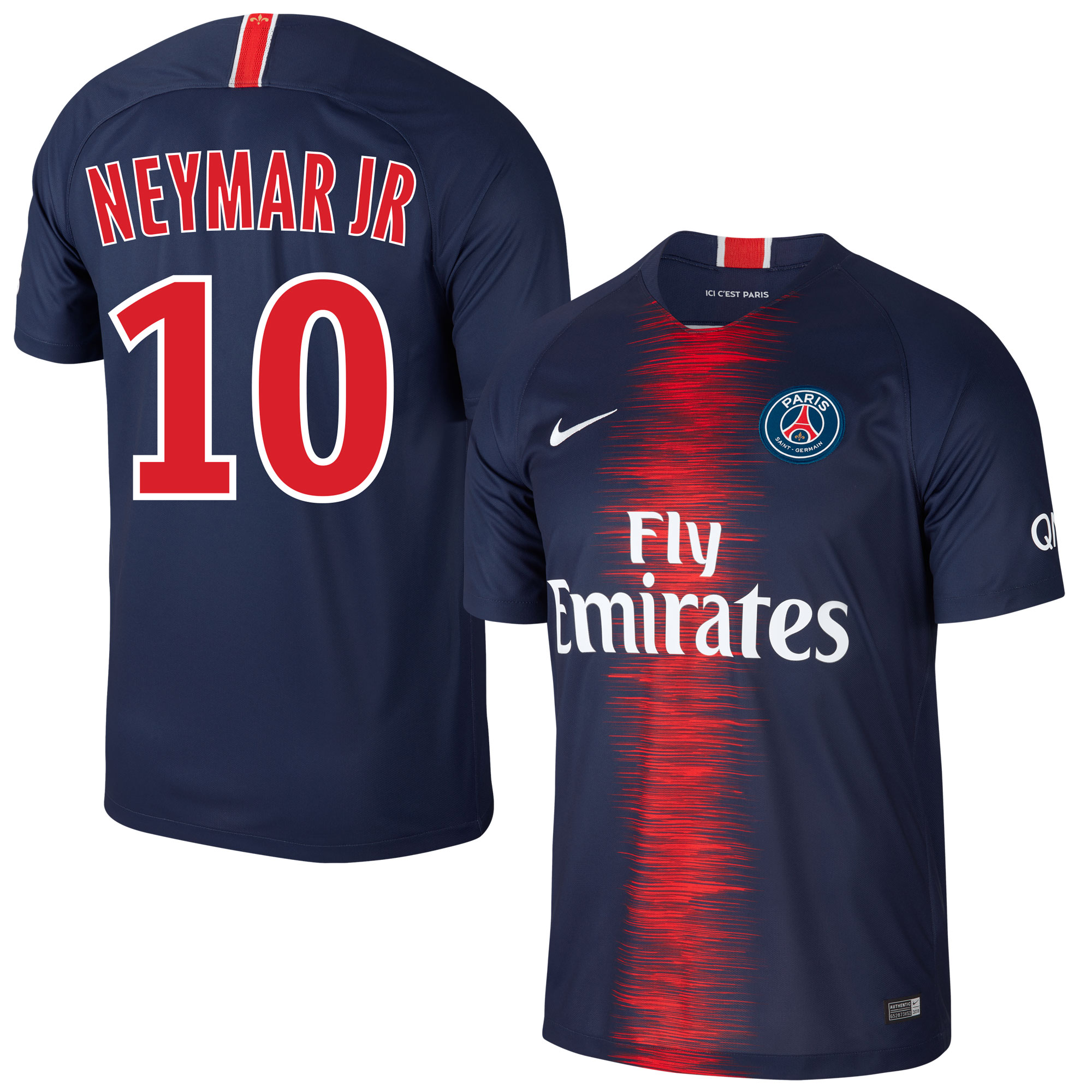 Paris Saint Germain Shirt Thuis 2018-2019 + Neymar Jr 10 (Fan Style)
