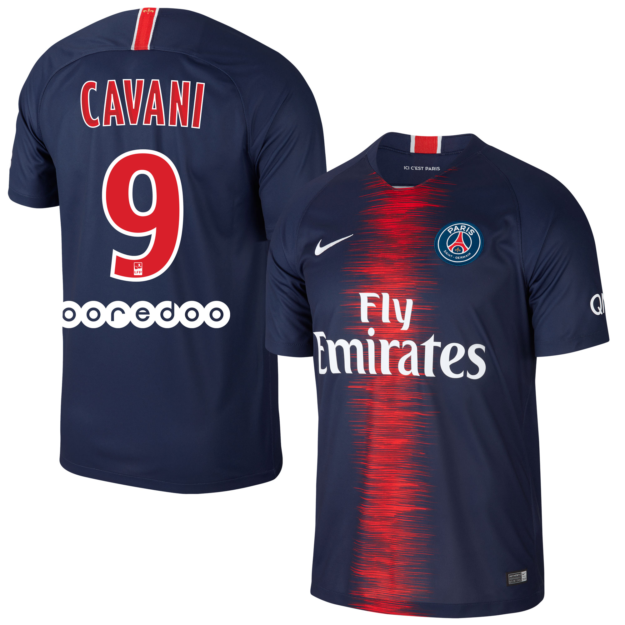 Nike Paris Saint Germain Shirt Thuis 2018 2019 Cavani 9 nike kopen in de aanbieding