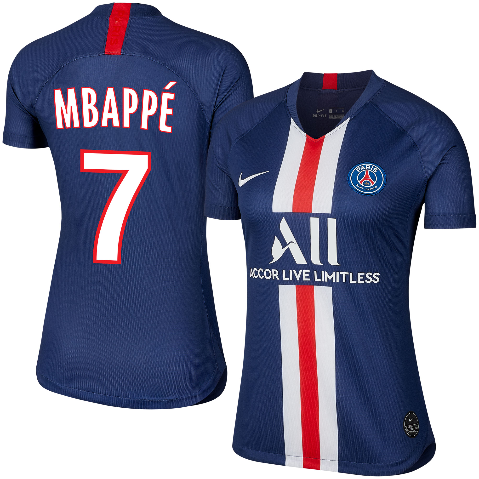 Paris Saint Germain Shirt Thuis 2019-2020 + Mbappe 7 (Fan Style)