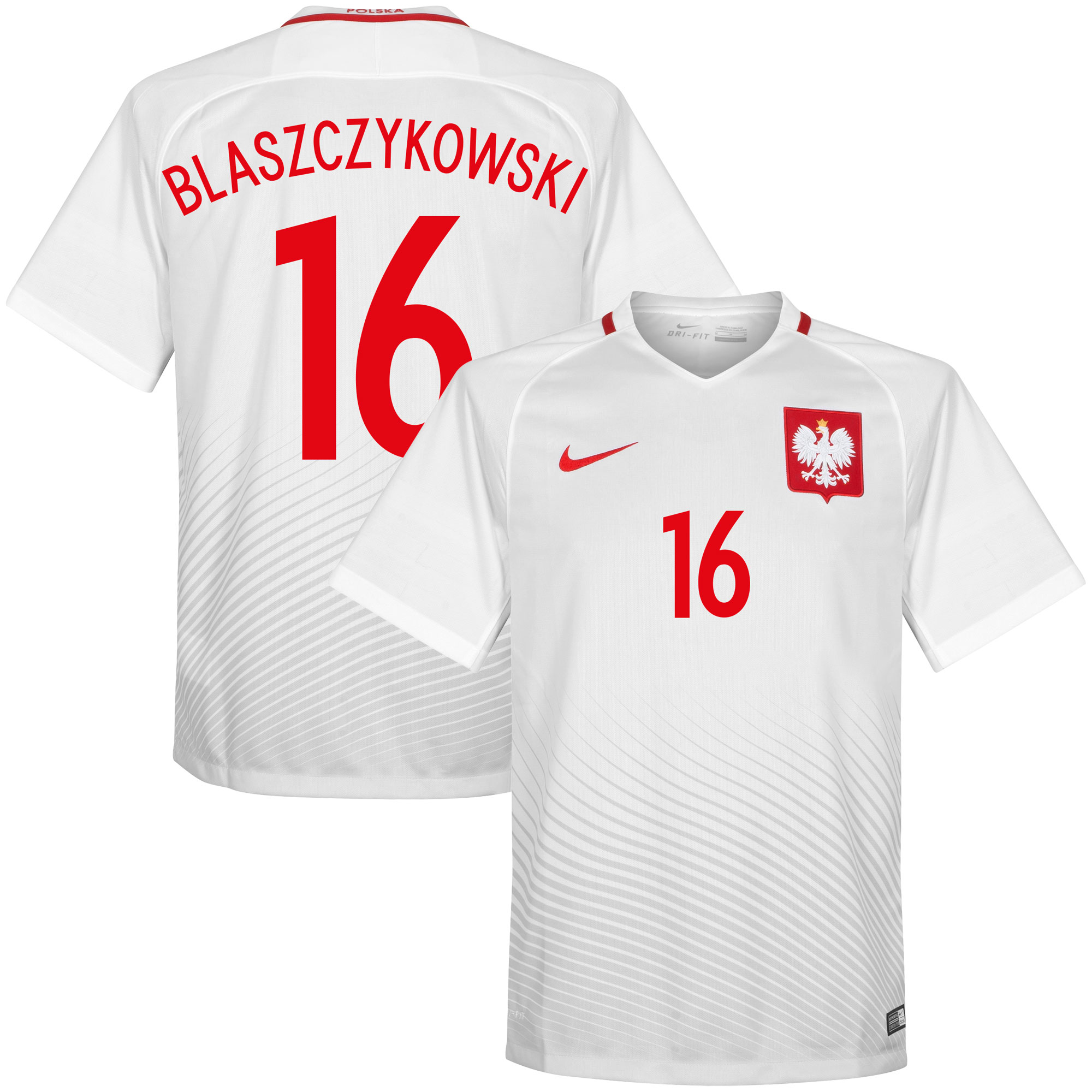 Polen Shirt Thuis 2016-2017 + Blaszczykowski 16 (Fan Style)