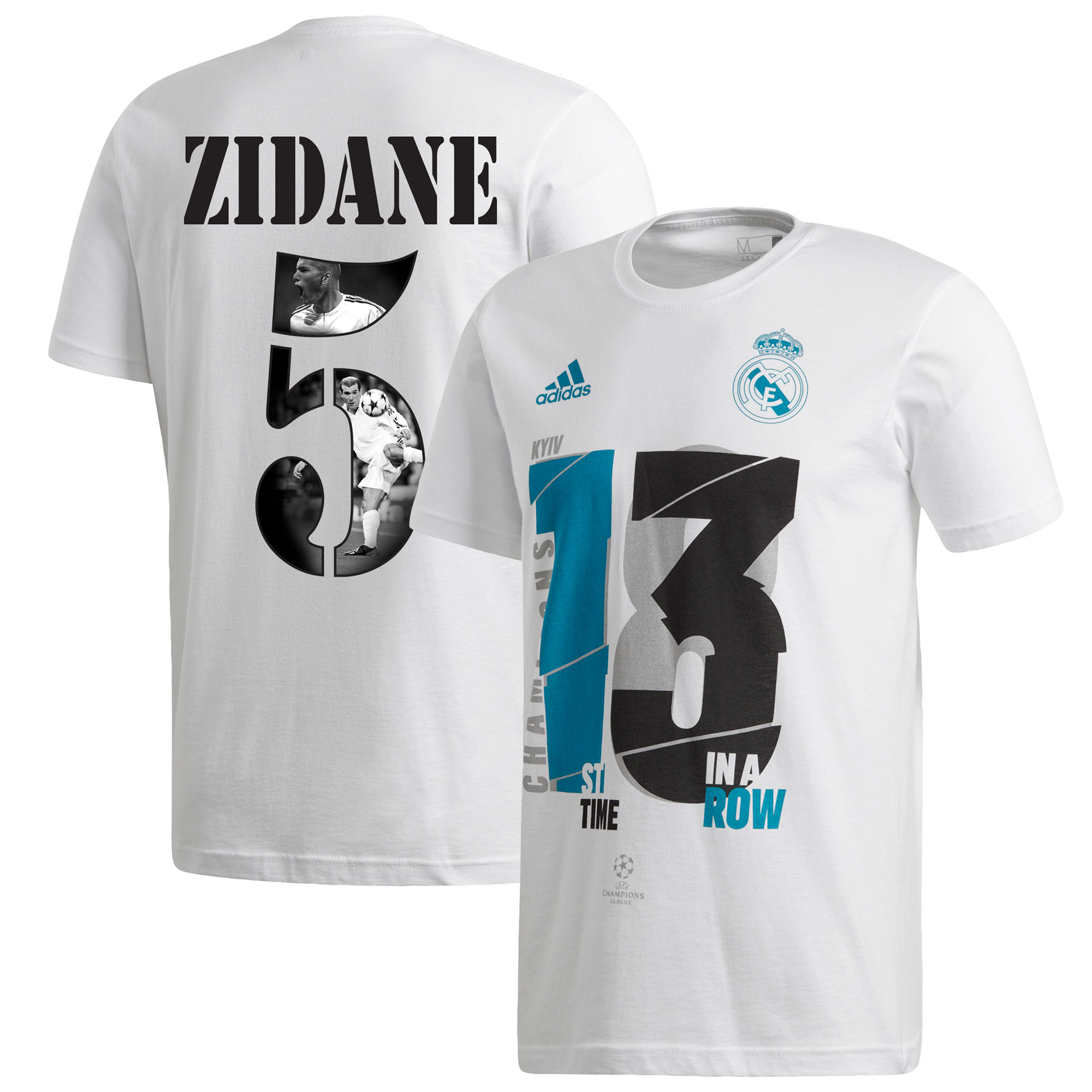 Real Madrid Champions League 2018 adidas Winners T-Shirt + Zidane 5 (Gallery style) 62