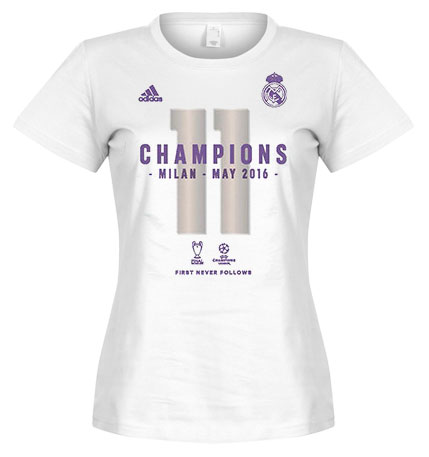 adidas Real Madrid Champions League 2016 Winners T-Shirt Dames