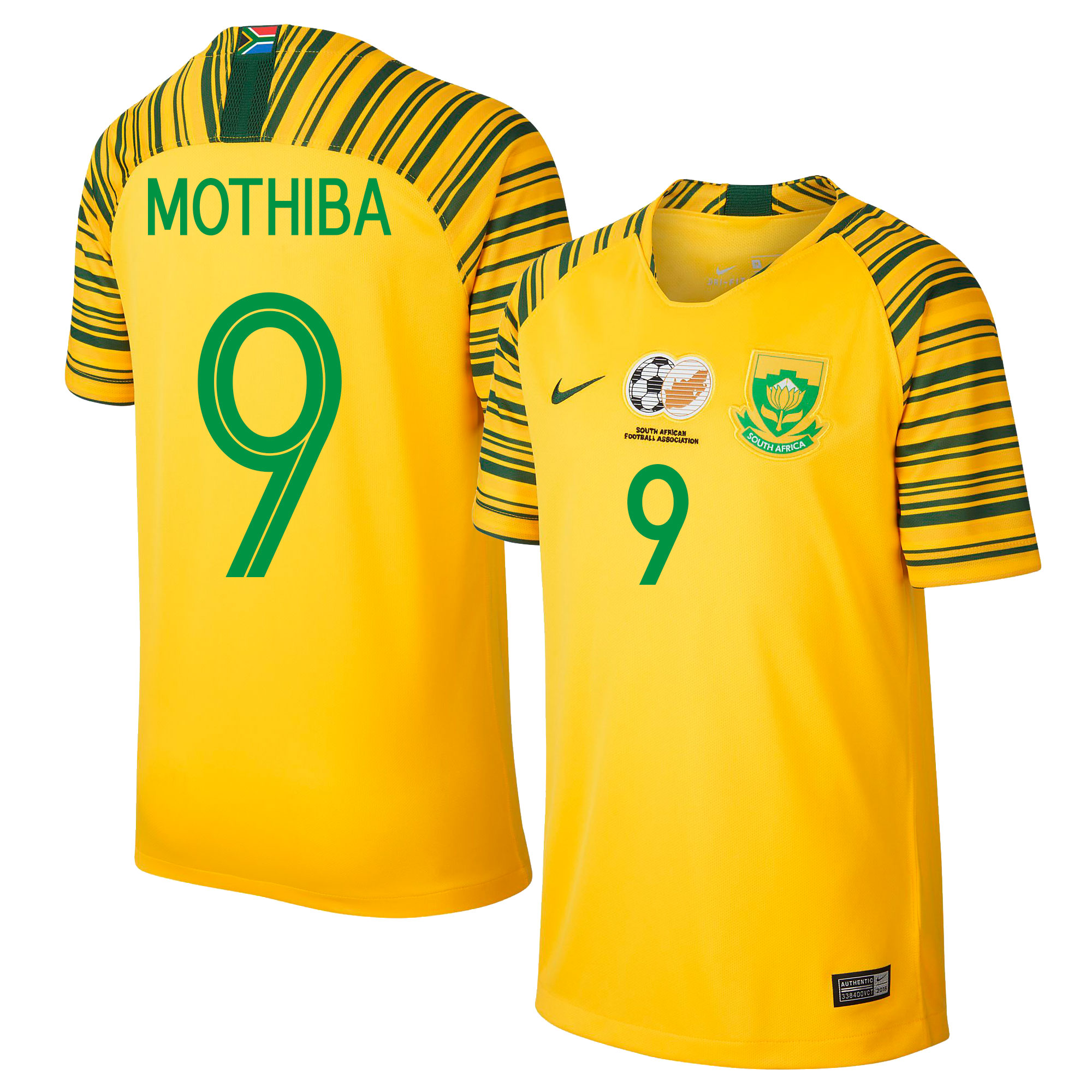 Zuid Afrika Shirt Thuis 2019-2020 + Mothiba 9 (Fan Style) S
