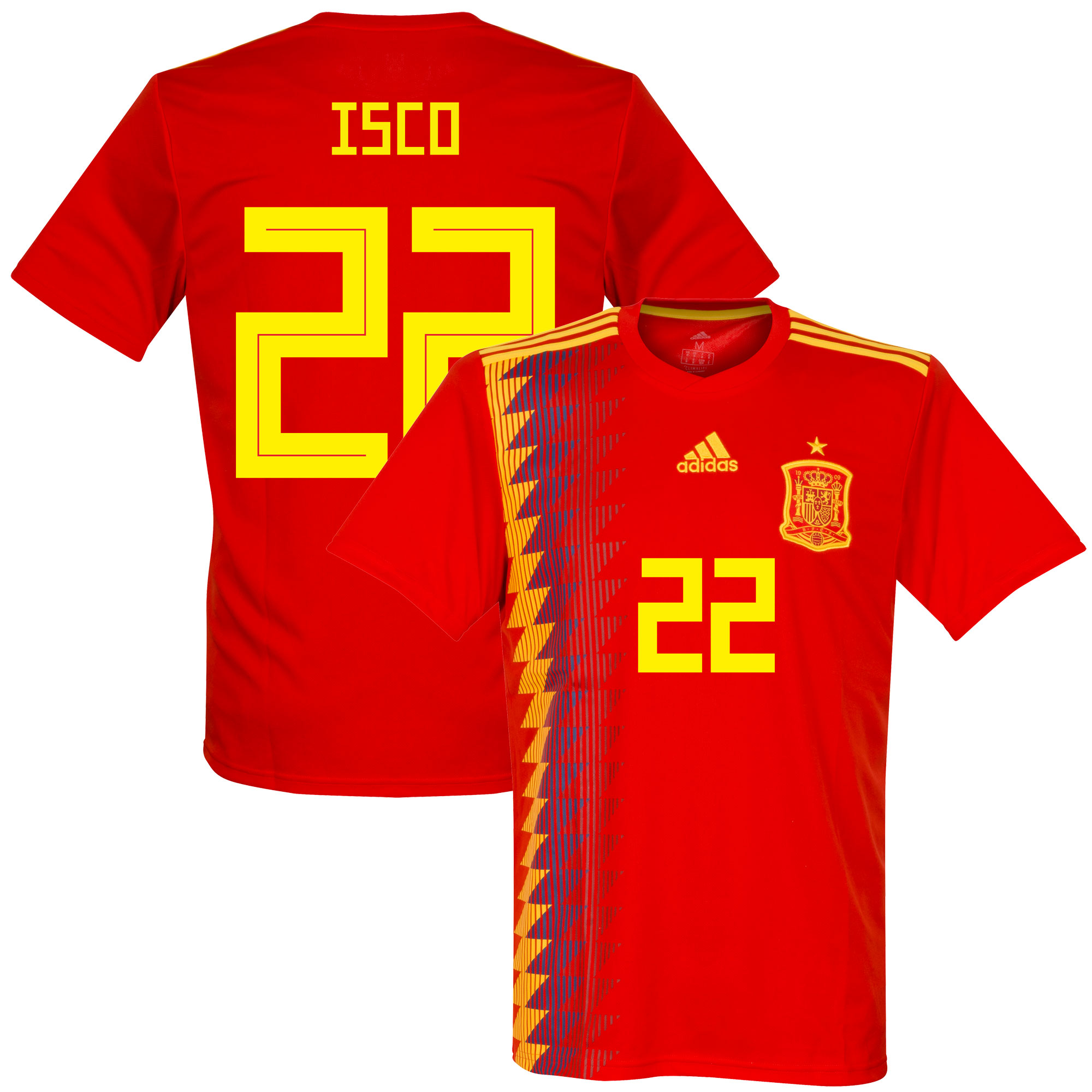 Adidas Spanje Shirt Thuis 2018 2019 Isco 22 Fan Style adidas kopen in de aanbieding Adidas Spanje Shirt Thuis 2018 2019 Isco 22 Fan Style adidas kopen in de aanbieding