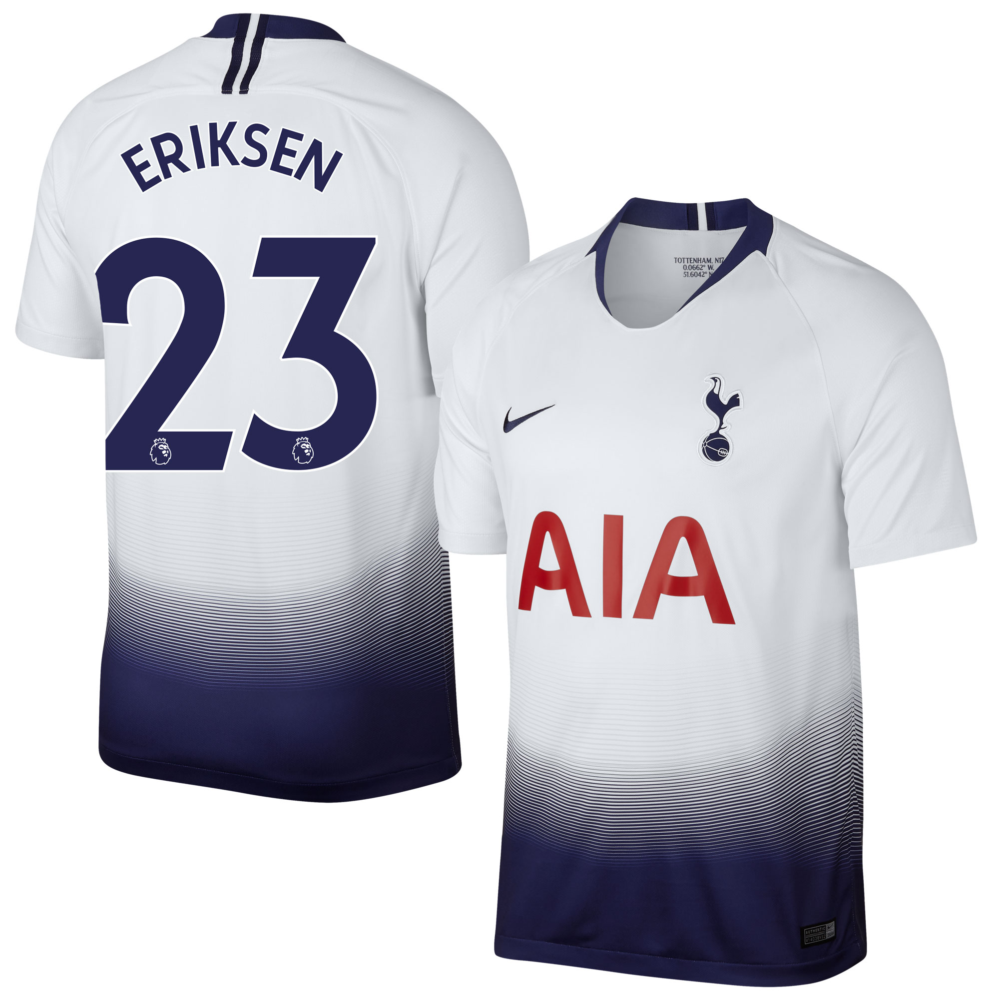 Nike Tottenham Hotspur Shirt Thuis 2018 2019 Eriksen 23 nike kopen in de aanbieding