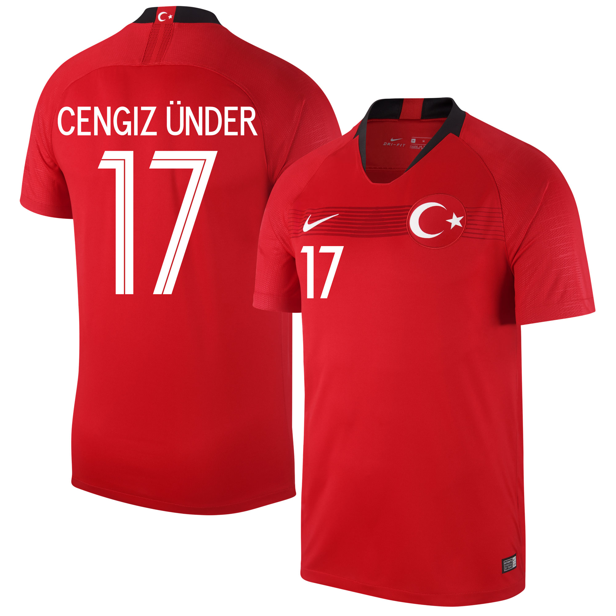 Nike Turkije Shirt Thuis 2018 2019 Cengiz Under 17 Fan Style nike kopen in de aanbieding