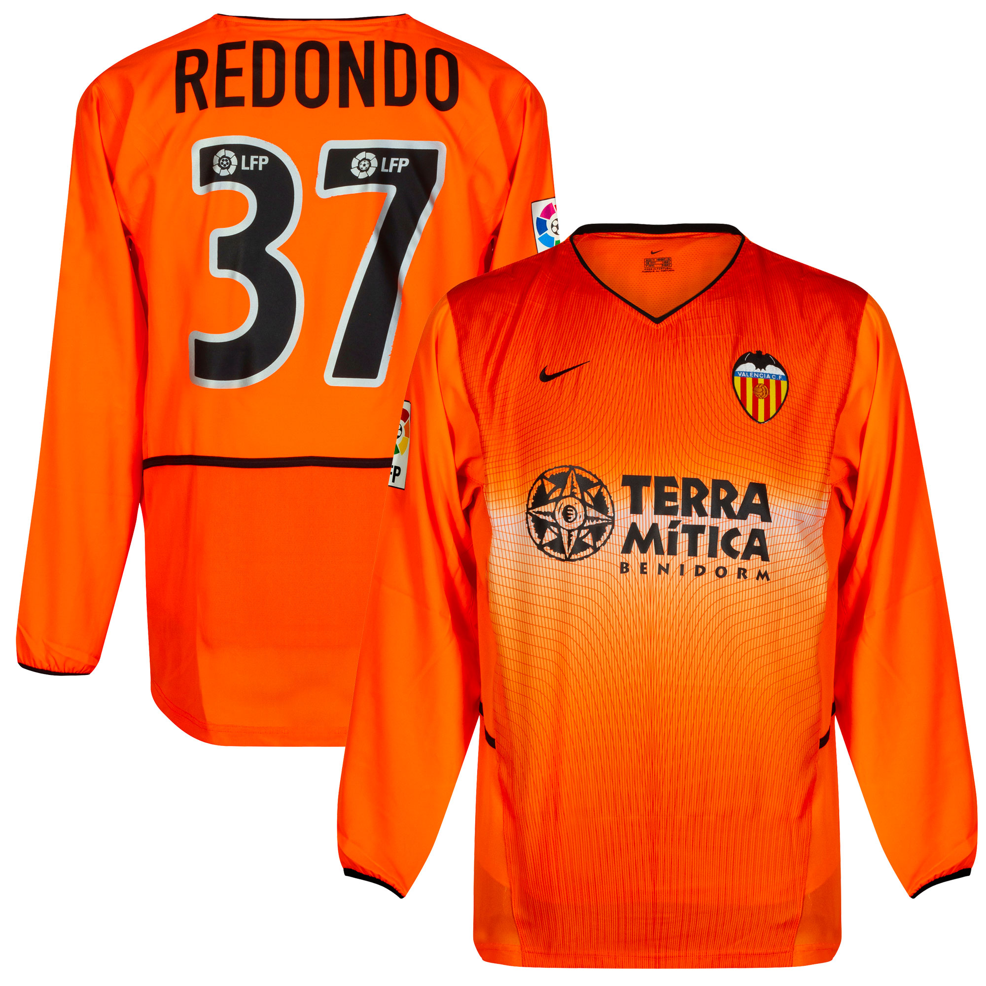 Valencia CF Shirt Uit 2002-2003 + REDONDO 37 Maat M