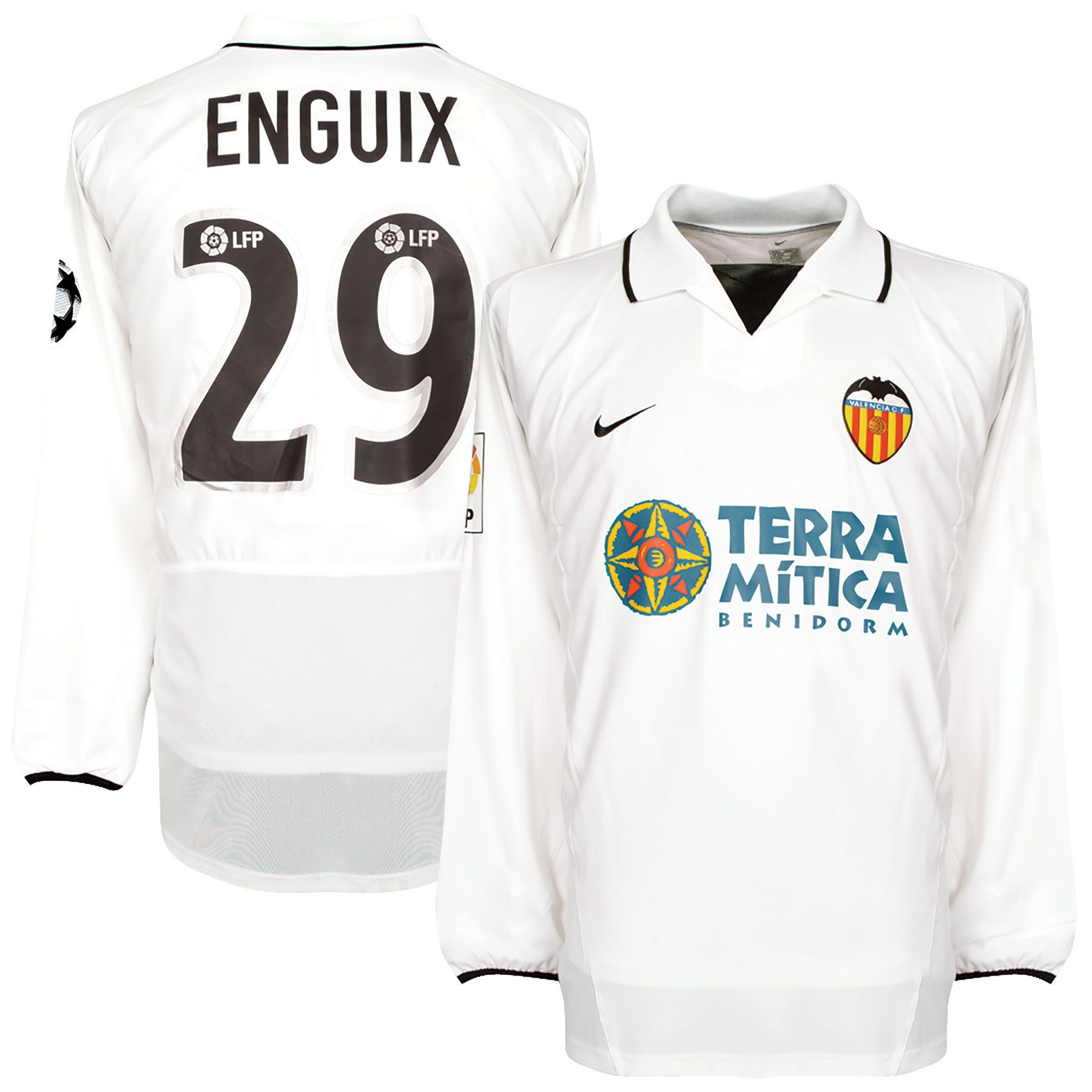 Valencia Shirt Thuis 2002-2003 (Lange Mouwen) + Enguix 29 L