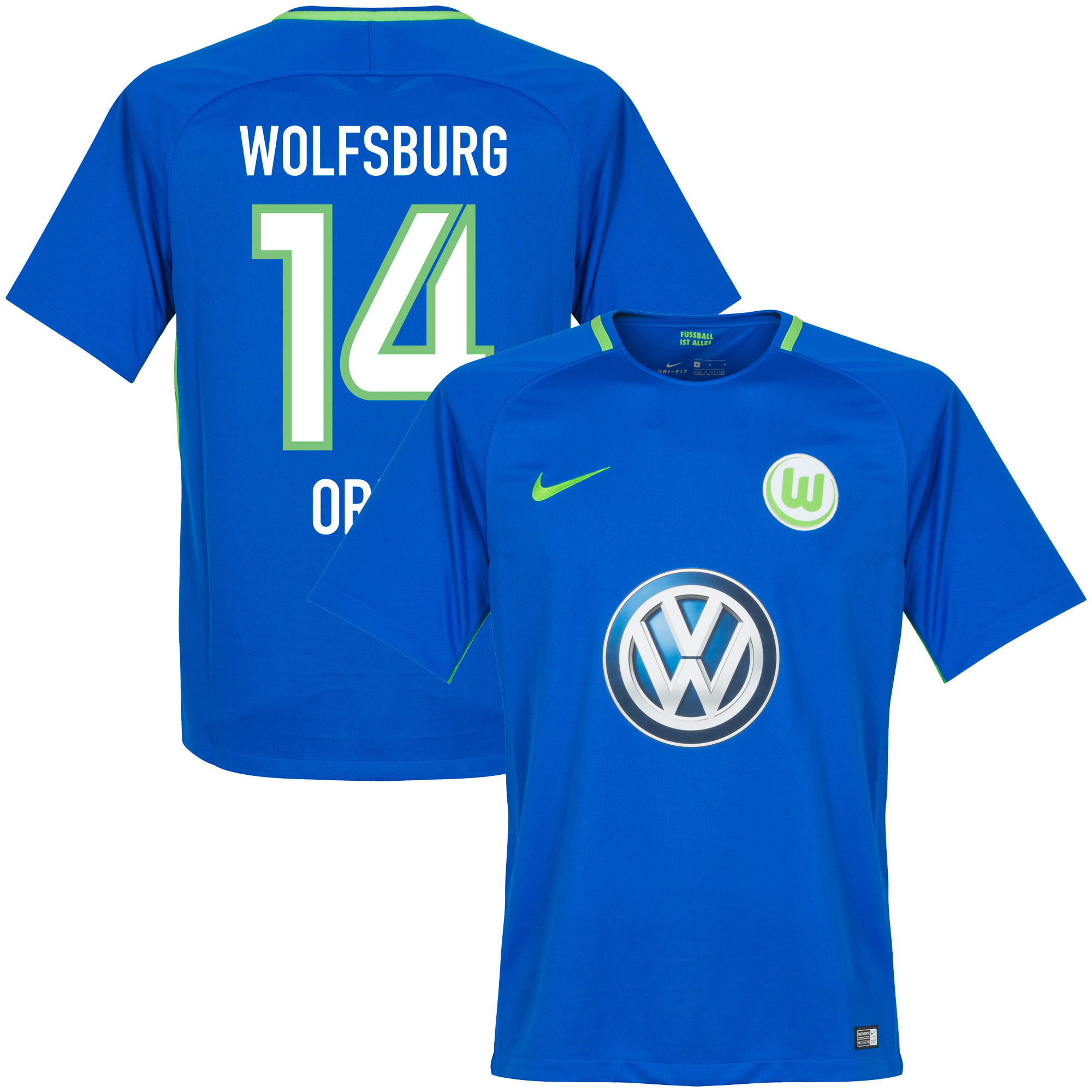 Nike Vfl Wolfsburg Shirt Uit 2017 2018 Origi 14 Fan Style nike kopen in de aanbieding